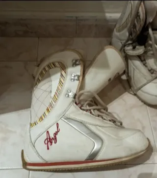 Lote tabla, fijaciones y botas snow mujer