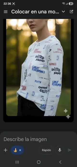 Camiseta Benetton M Estampado multicolor