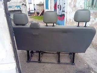 Asientos Dobles Furgoneta Negro