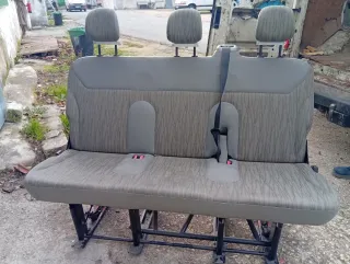 Asientos Dobles Furgoneta Negro