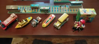 Lote Juguetes Hojalata Trenes y Coches