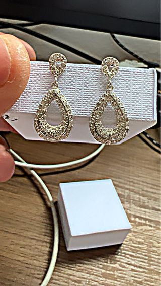 Pendientes Plata Ley Circonitas