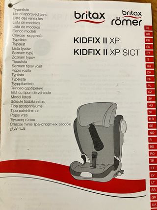 Silla coche Britax Römer Kidfix II SICT Grupos 2/3