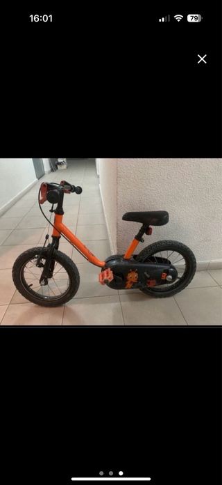 Bicicleta infantil naranja
