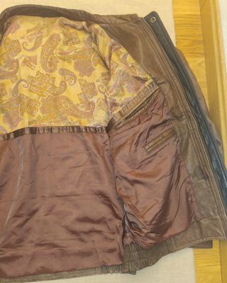 Chaqueta Cuero Vintage Café Talla 54