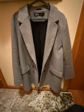 Zara Casaco Corte Reto Cinza
