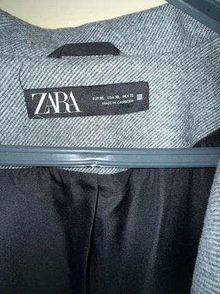 Zara Casaco Corte Reto Cinza