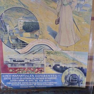 REPRODUCCION CARTEL ANTIGUO AGUAS DE PANTICOSA