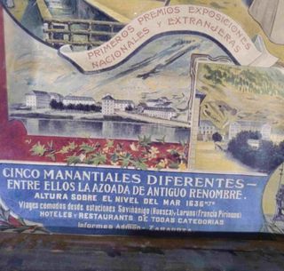 REPRODUCCION CARTEL ANTIGUO AGUAS DE PANTICOSA