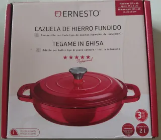 Cazuela Hierro Fundido Roja.