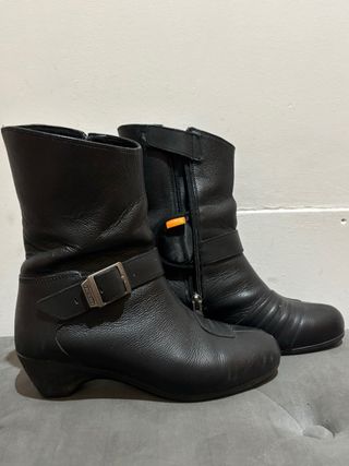 Botas de moto mujer talla 37 cuero negro