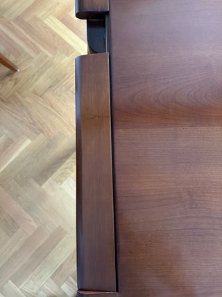 Conjunto mesa comedor extensible madera y 6 sillas