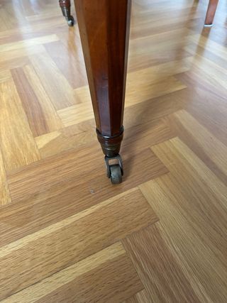 Conjunto mesa comedor extensible madera y 6 sillas