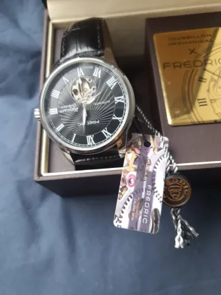 Reloj Fredric Mecánico Tourbillon Negro/Dorado