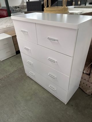 Cómoda blanca 5 cajones