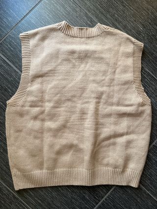 Gilet maglia beige