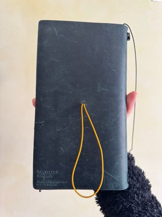 Traveler's Notebook blue & cotton zipper case