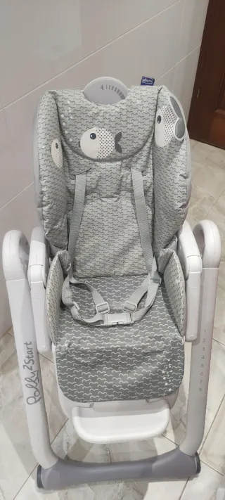 Trona Chicco Polly2Start gris peces