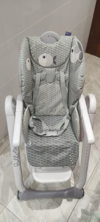 Trona Chicco Polly2Start gris peces