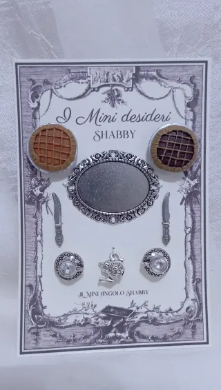 1:12 Miniature teatime set Shabby Chic  dollhouse