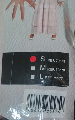 Disfraz zombie Talla S