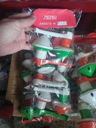 Lote 10 bolsas de peonzas juguete vintage años 80