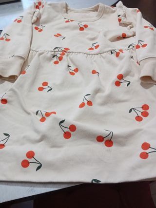 Vestitino panna con ciliegie