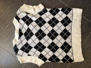 Maglioncino Argyle Bianco e Nero