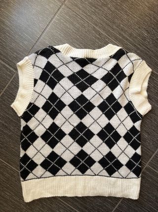Maglioncino Argyle Bianco e Nero