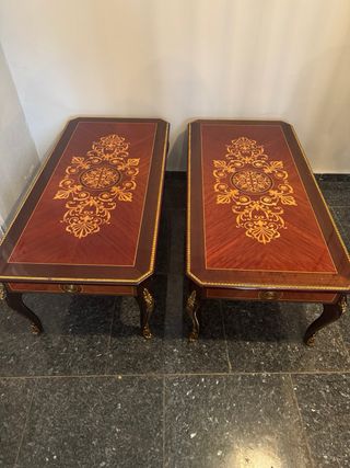 Mesas de centro antiguas madera y metal