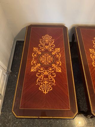 Mesas de centro antiguas madera y metal