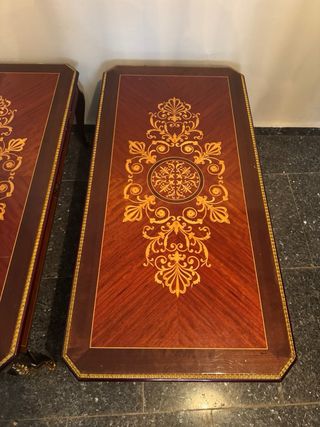 Mesas de centro antiguas madera y metal