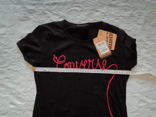 Camiseta chica Converse Negra Talla M NUEVA