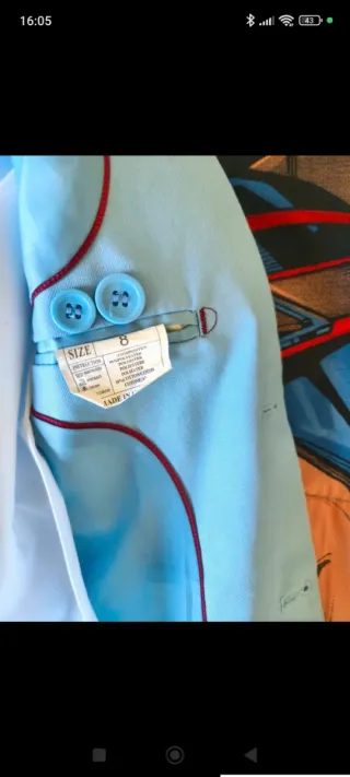 Traje de niño 4 piezas azul