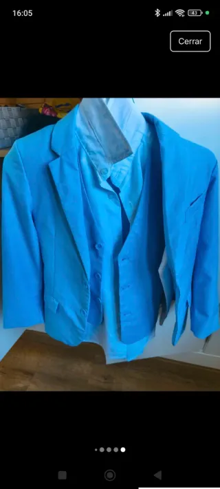 Traje de niño 4 piezas azul