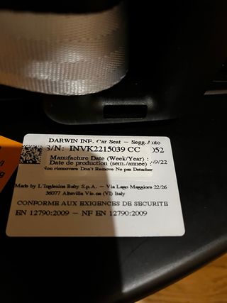 Silla coche bebé Inglesina Grupo 0, año 2024