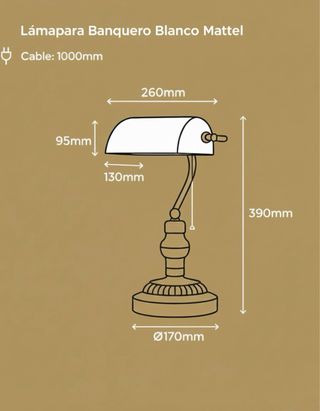 Lámpara banquero premium · Banker lamp latón