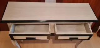 Consola vintage madera 2 cajones
