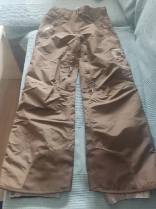 Pantalón esquí mujer marrón talla 36