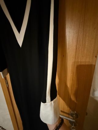 Vestido midi bicolor