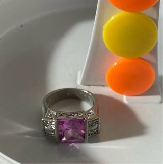 Anillo Plata 925 Rosa y Circonitas