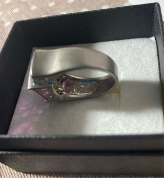 Anillo Plata 925 Rosa y Circonitas