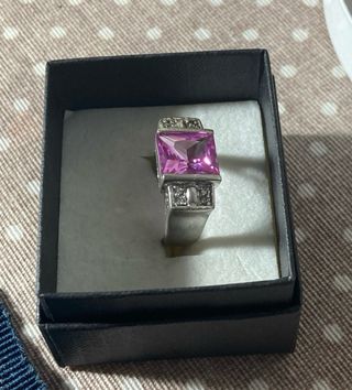 Anillo Plata 925 Rosa y Circonitas