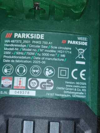 Sierra Circular Parkside