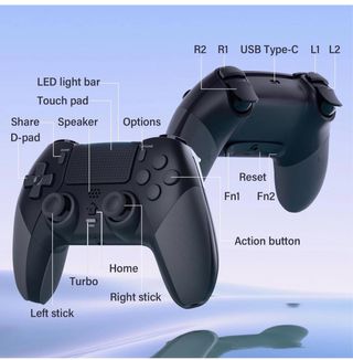 Mando Inalámbrico LATEC para PS4 Negro NUEVO CAJA