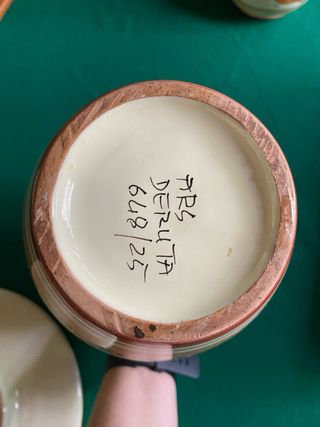 Set Ars Deruta Vaso, Brocca e piatto in ceramica