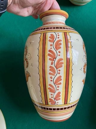 Set Ars Deruta Vaso, Brocca e piatto in ceramica