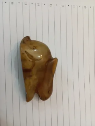 Piccola scultura coniglio cinese antica