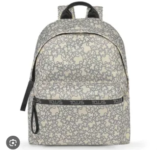 Mochila Tous estampado osos rosa y gris