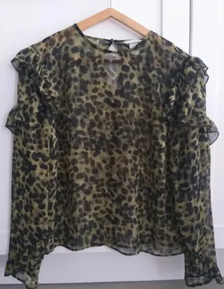 Blusa gasa estampado animal print